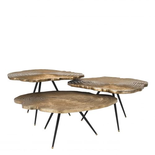 Quercus Set Of 3 Coffee Table by Eichholtz