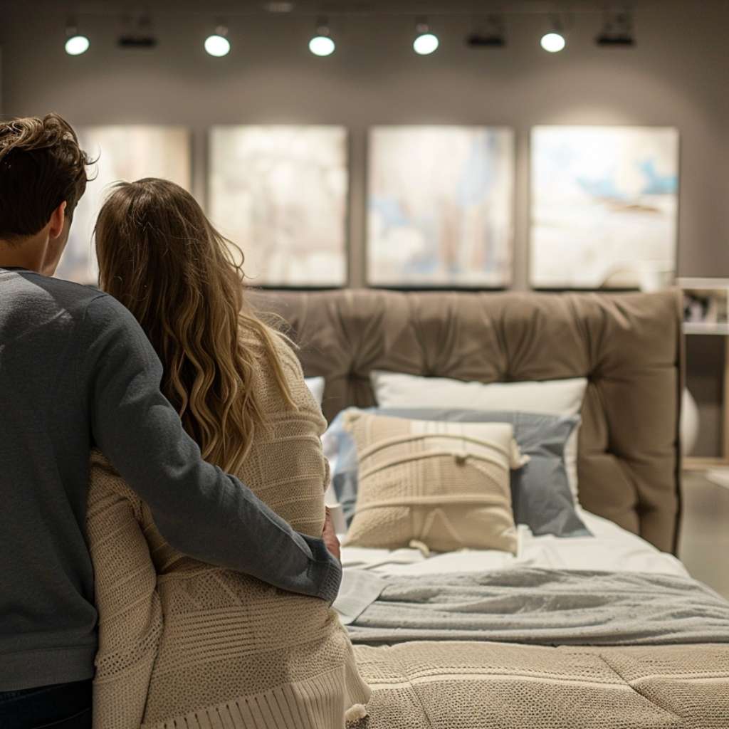 A couple exploring Modern Style Luxury Furniture for the Bedroom