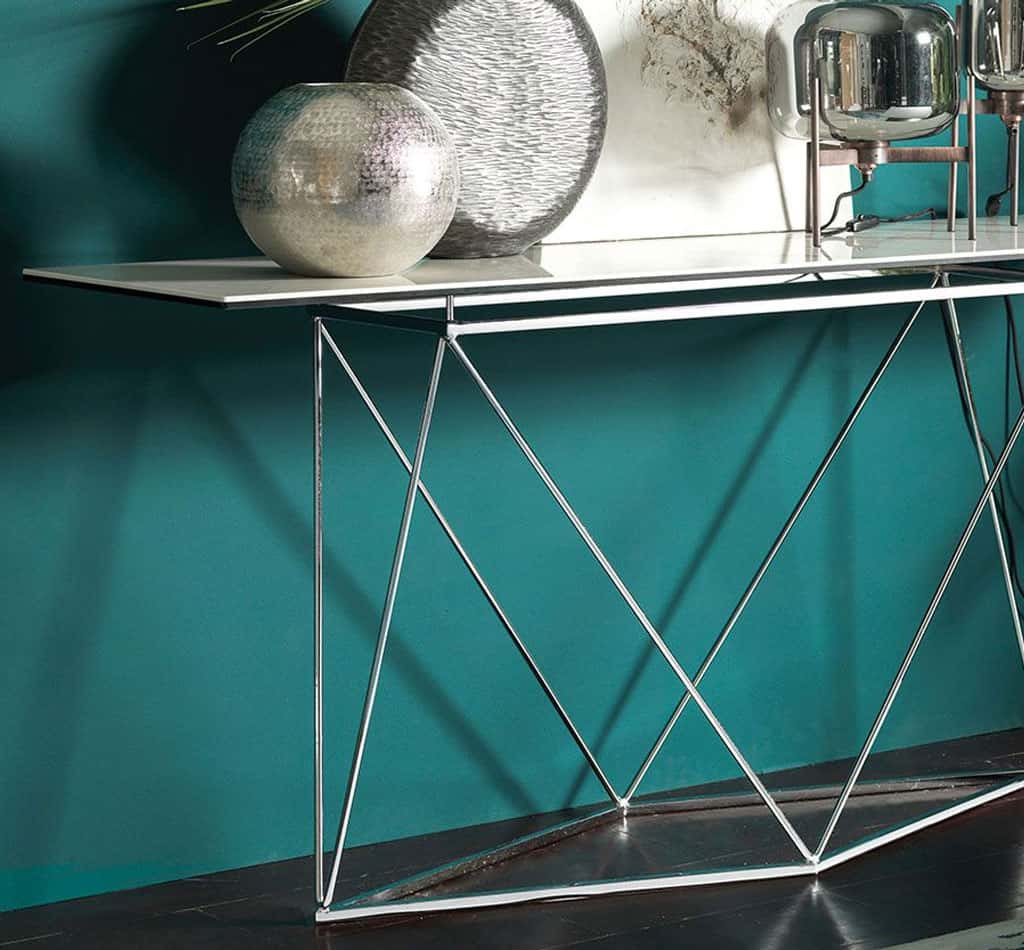 Metal finished Uptown Console Table by Naos