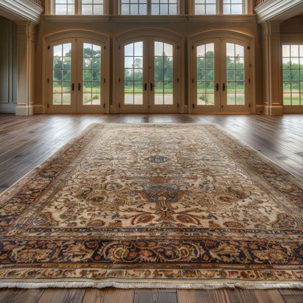 Large Rugs in a drawing hall