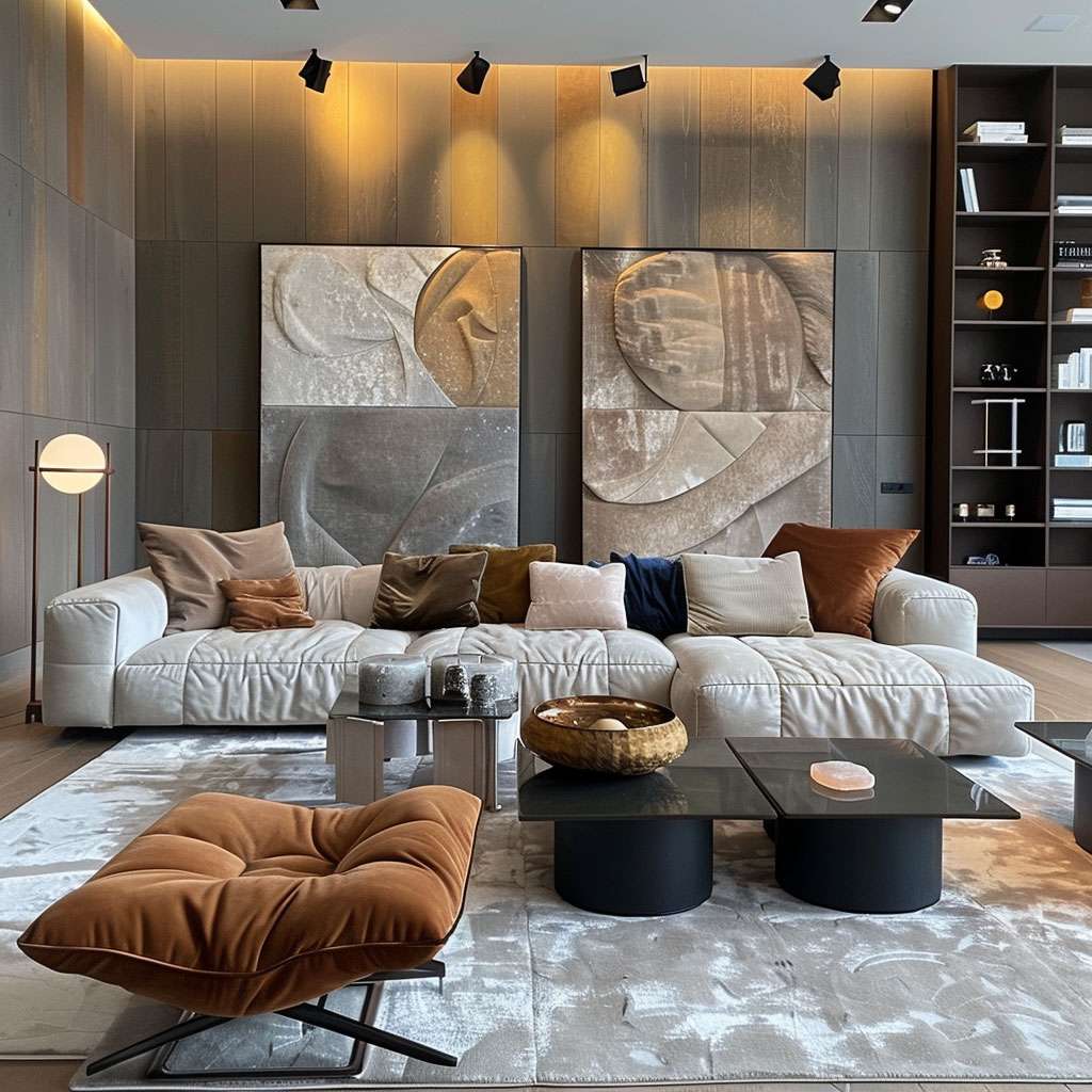 Luxury fabric sofa with sleek and modern design
