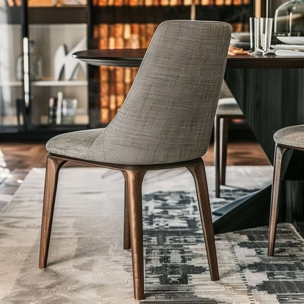 Stylish fabric dining chairs