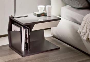 Durable luxury smart nightstands next to a bed