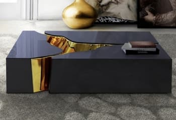 Luxurious gold lacquered coffee table