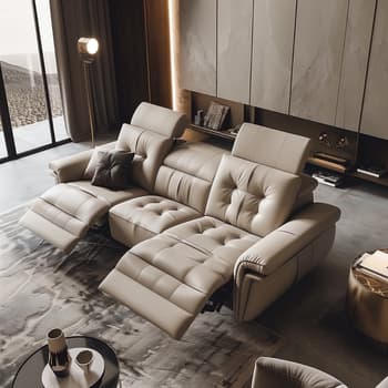 Comfortable luxury reclining sofas set