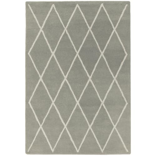 Albany Diamond Silver Rug by Attic Rugs