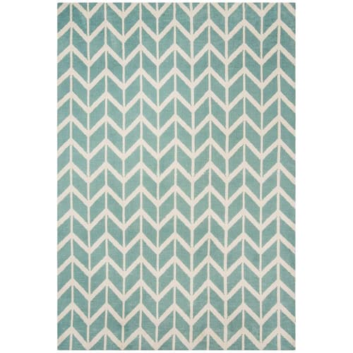 Arlo Chevron Blue Ar05 Rug by Attic Rugs