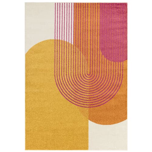 Muse Mu13 Orange Retro Rug by Attic Rugs