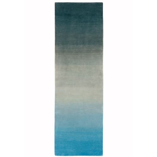 Ombre Om03 Blue Wool Runner Rug by Attic Rugs