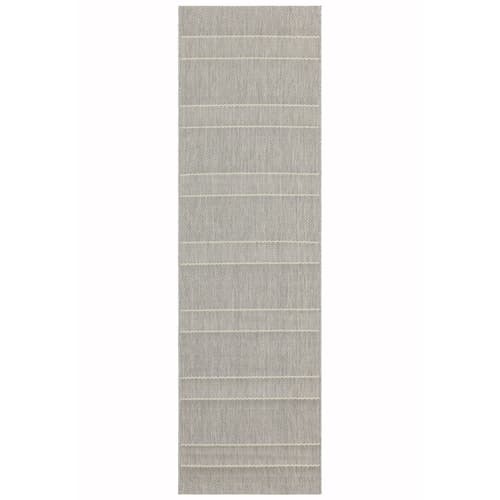 Patio Pat03 Beige Stripe Runner Rug by Attic Rugs