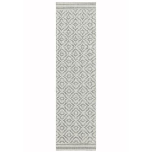 Patio Pat11 Diamond Grey Runner Rug by Attic Rugs