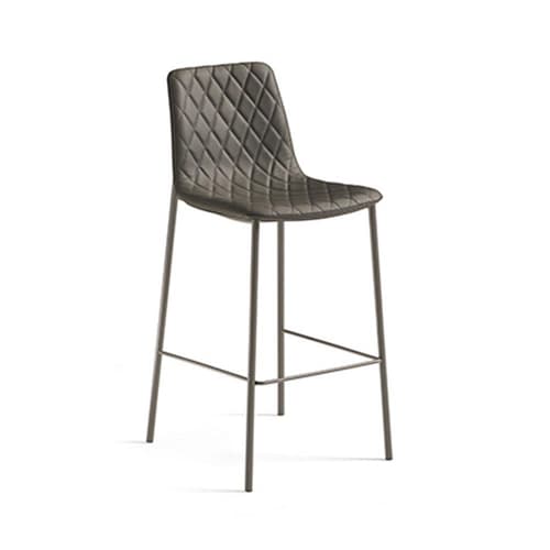 Lenny 4 Metal Legs Bar Stool By Italforma