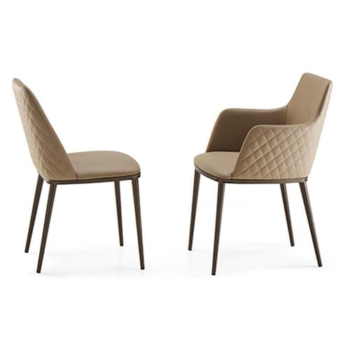 Max Diamond Metal Base Armchair By Italforma