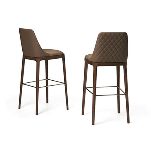 Max Diamond Wood Base Bar Stool By Italforma