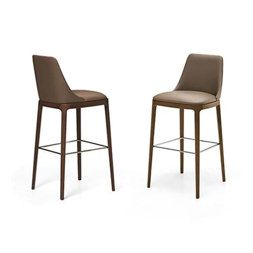 Max Wood Base Bar Stool By Italforma