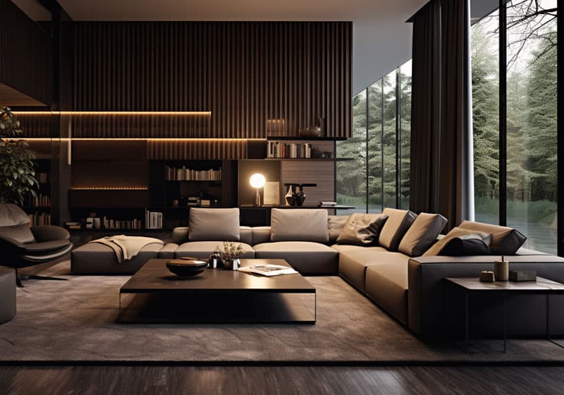 Elegant luxury sofa in living room