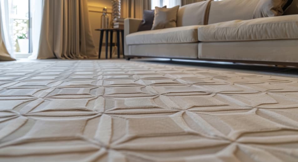 A closer look of the 3D Pattern rugs