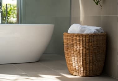 Luxury Wooden Basket for Towel Storage