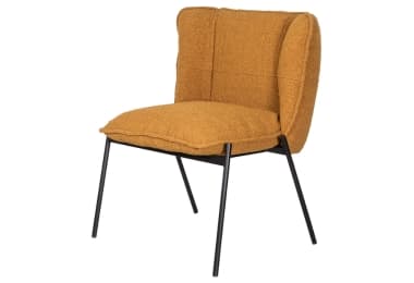 Upholstered Dining Chair With Metal Base