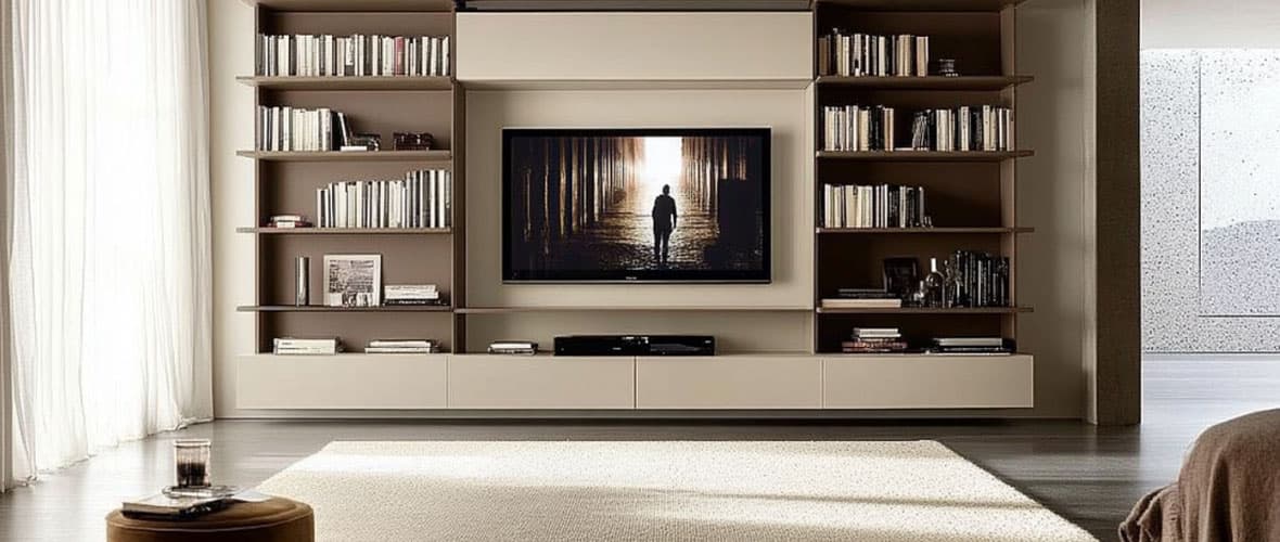 Luxury TV Unit with Book Shelves