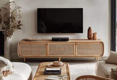 Stylish Rattan TV consoles