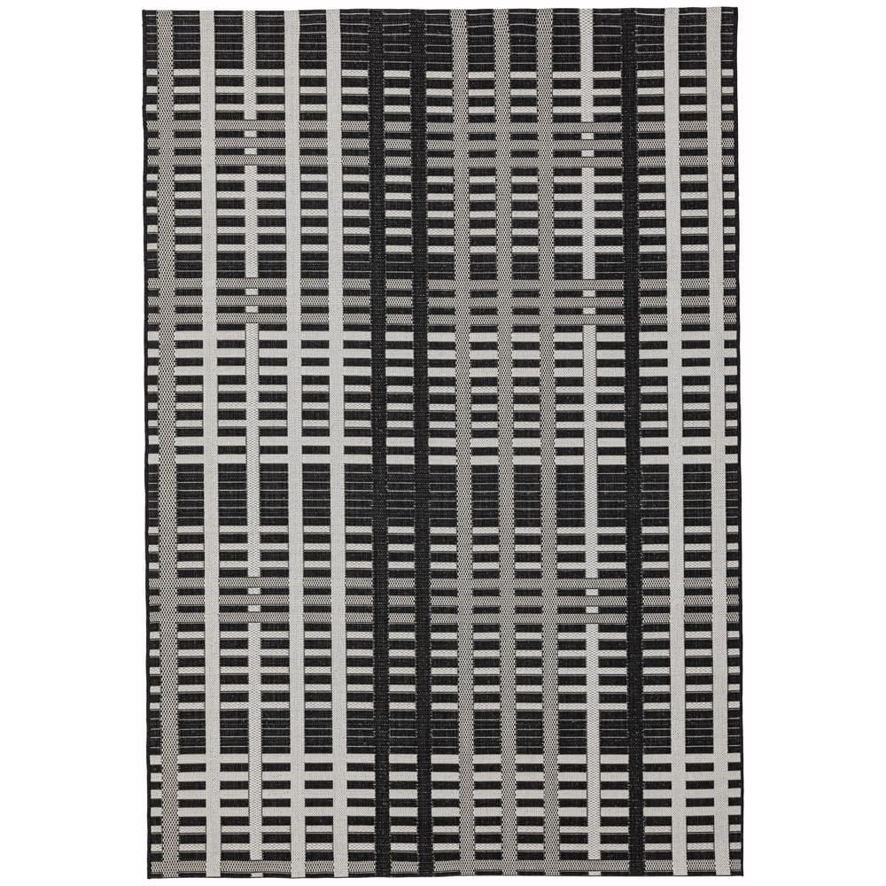 Patio Pat22 Black Grid Rug