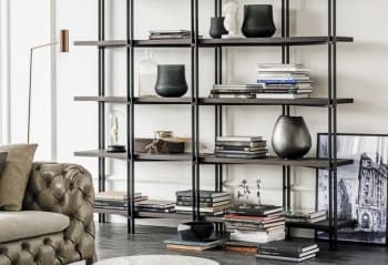 Luxury Black Metal Bookshelf