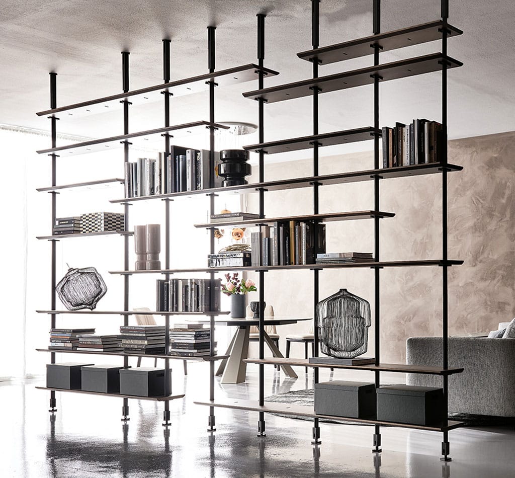 Luxurious Modern Style Book Shelf by Cattelan Italia with Seating Area
