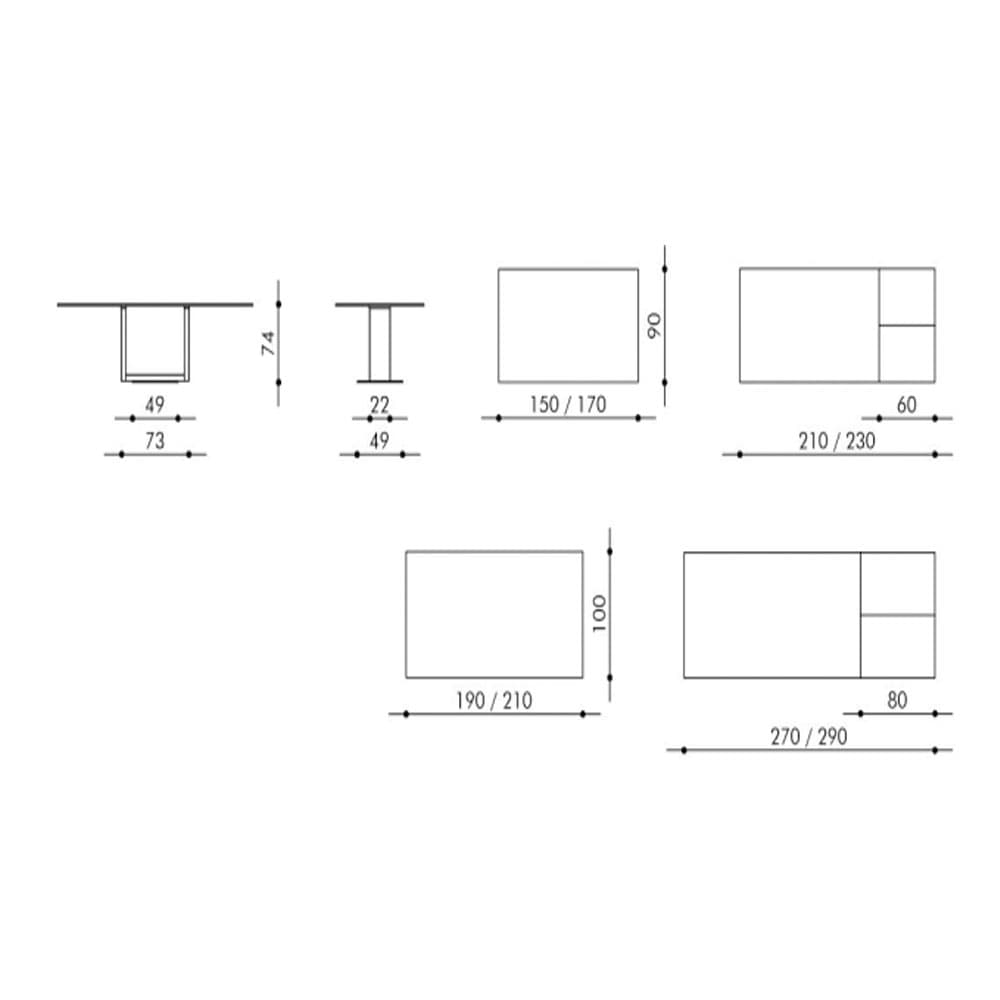 Aiden Two Extending Dining Table By FCI London