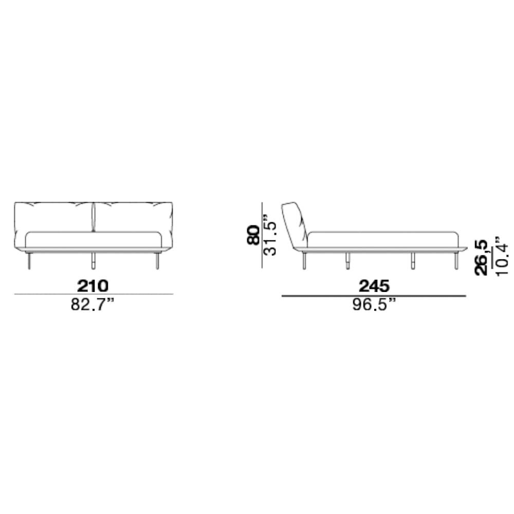 Vogue Leather Double Bed By FCI London