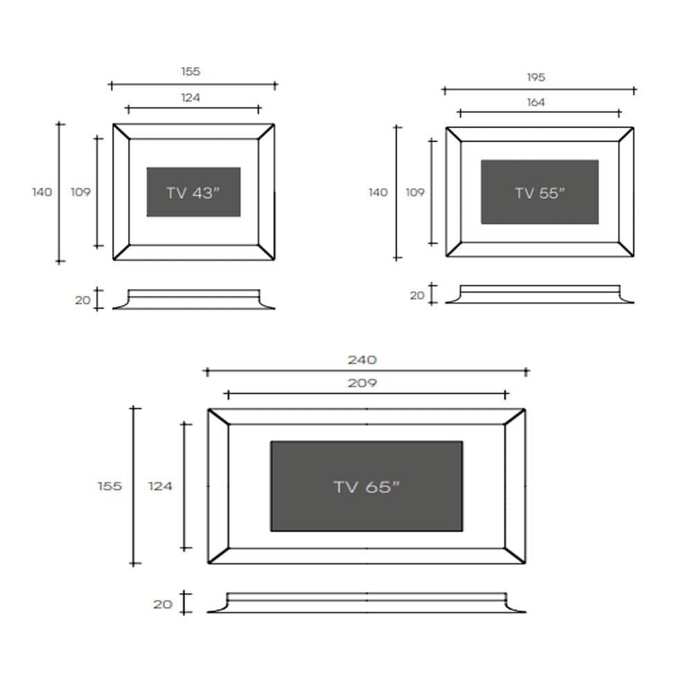 Caadre Tv Mirror By FCI London