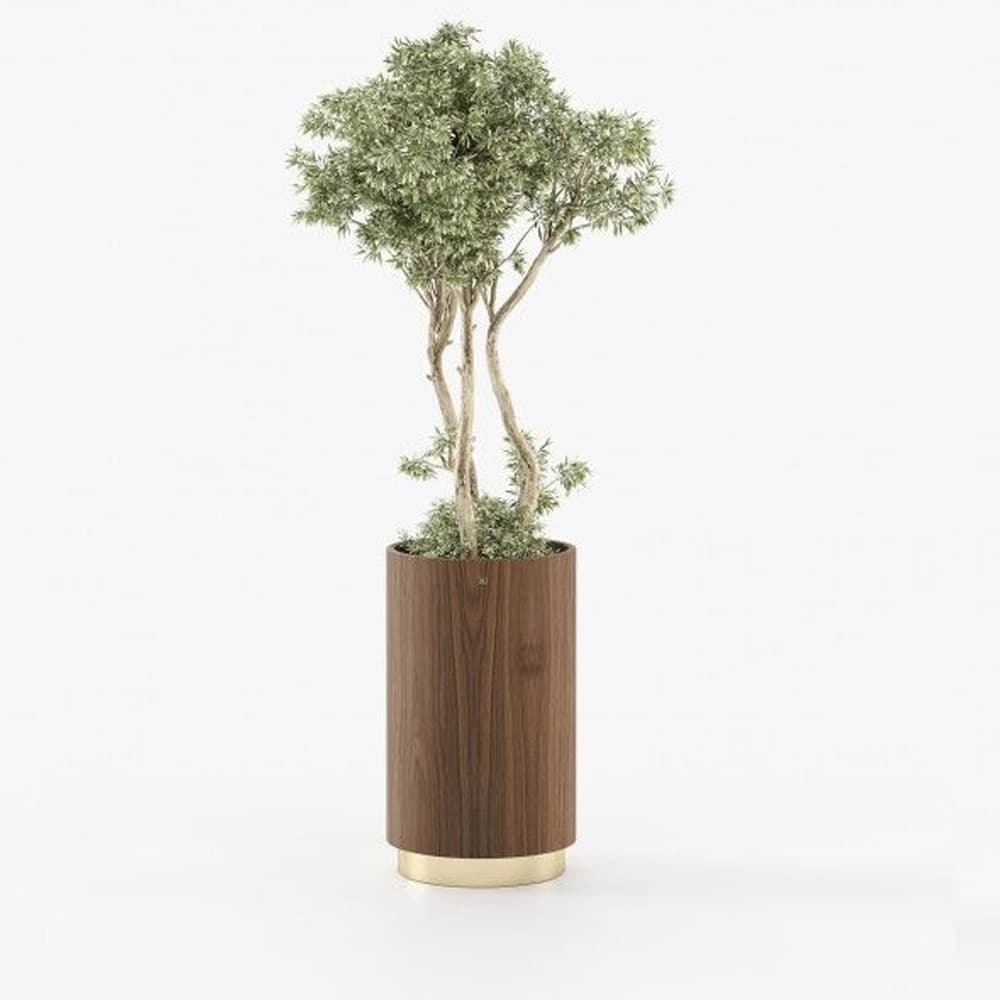 Gold Tall Planter By FCI London