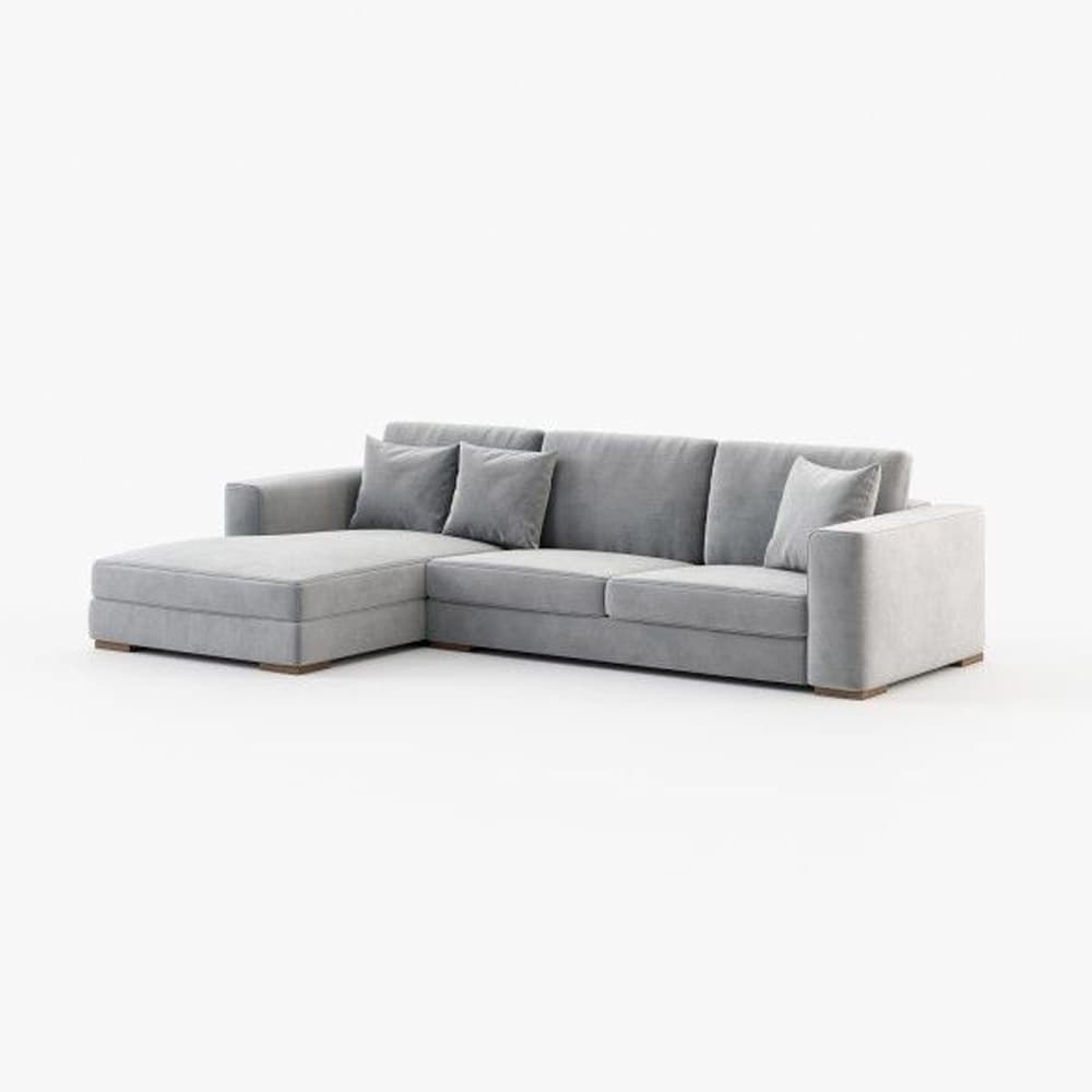 Grey Sofa With Chaise Longue By FCI London