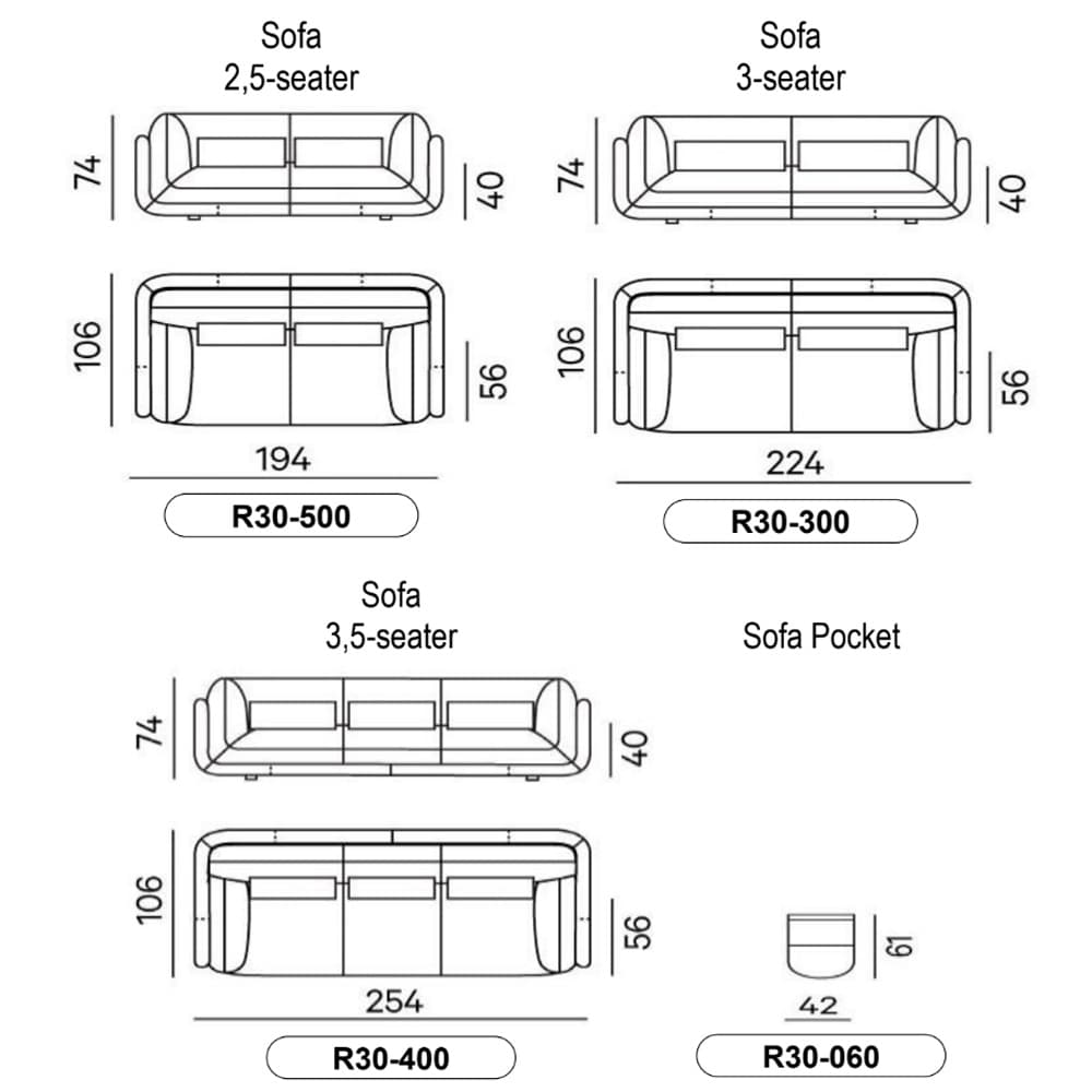 Lunetta Sofa By FCI London