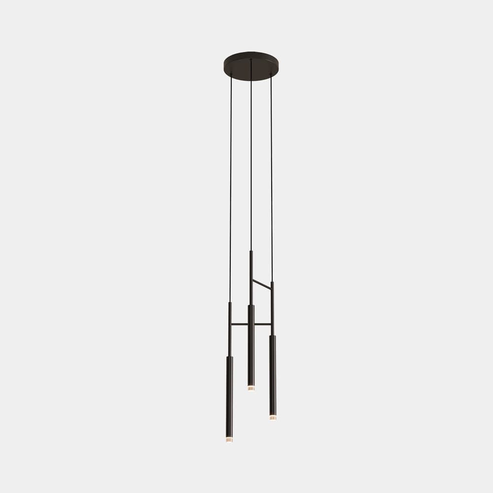 Candle Triplex Black Pendant Lamp By FCI London