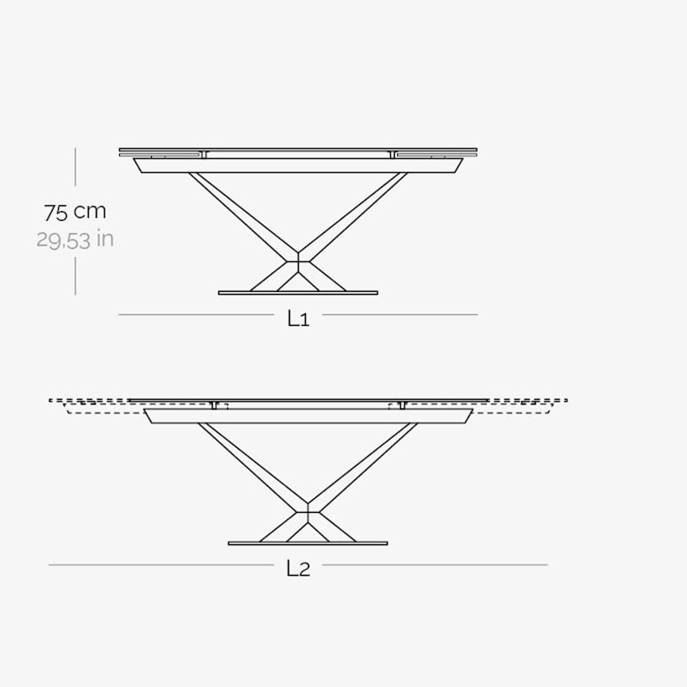 Arcadio Extending Table by Naos