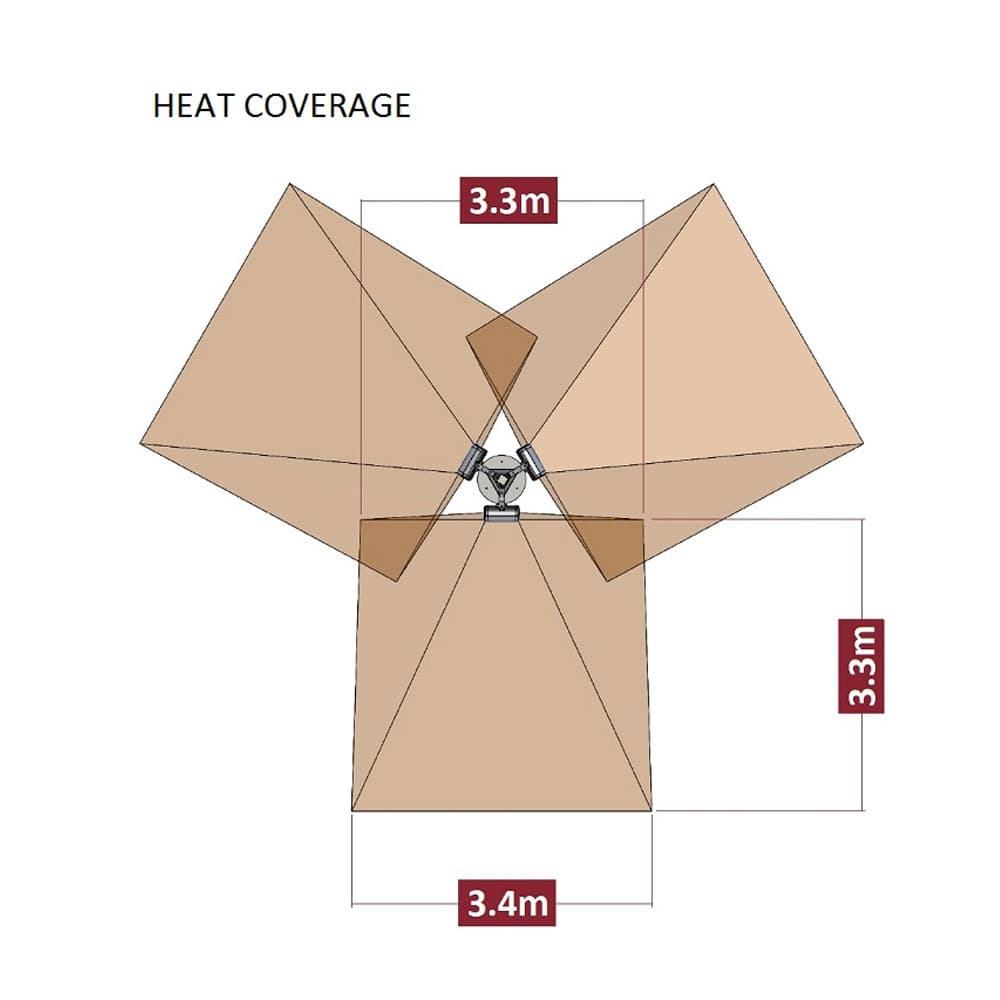 Riviera Elite Free Standing Heater Outdoor Lighting By FCI London