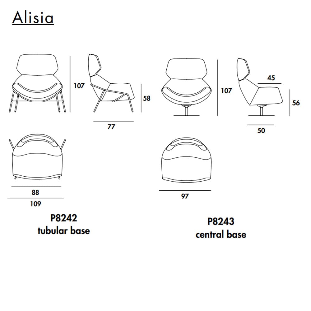 Alisia With Headrest Armchair By FCI London