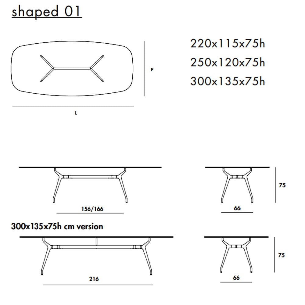 Arkos Shaped 01 Dining Table By FCI London