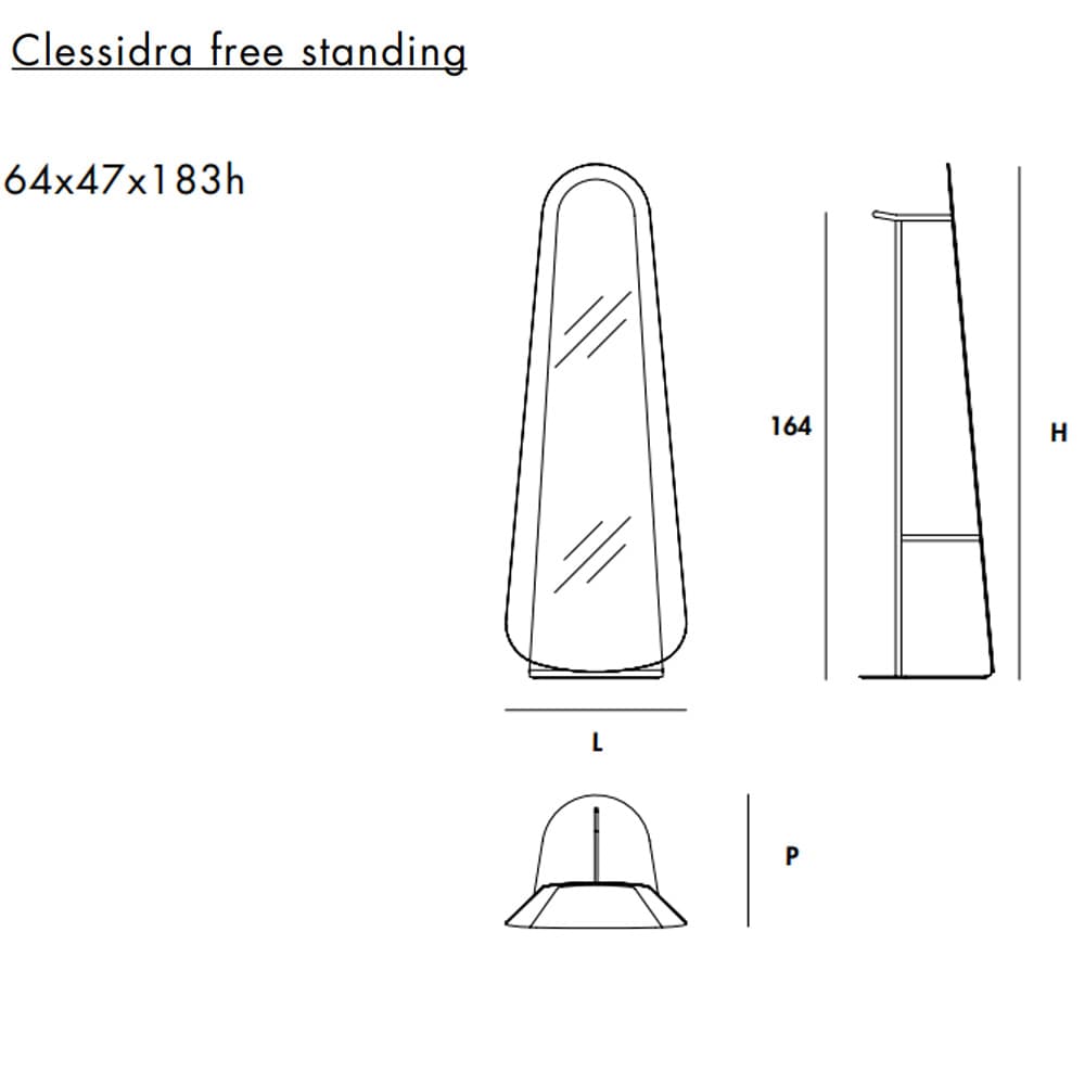 Clessidra Free Standing Mirror By FCI London