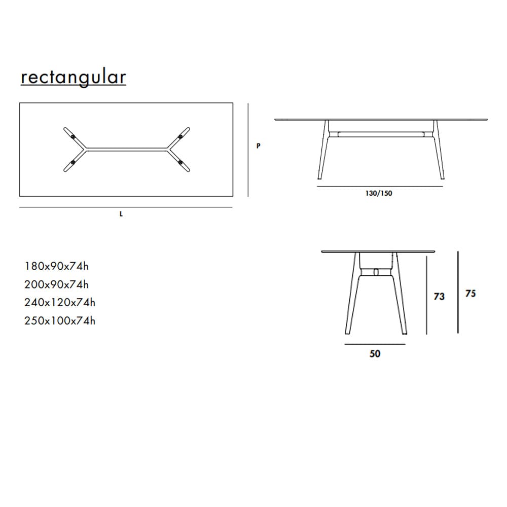 Lewood Rectangular Dining Table By FCI London