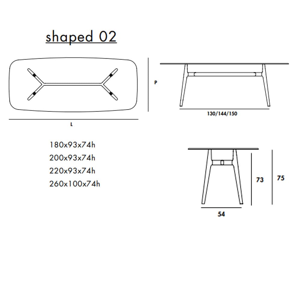 Lewood Shaped 02 Dining Table By FCI London