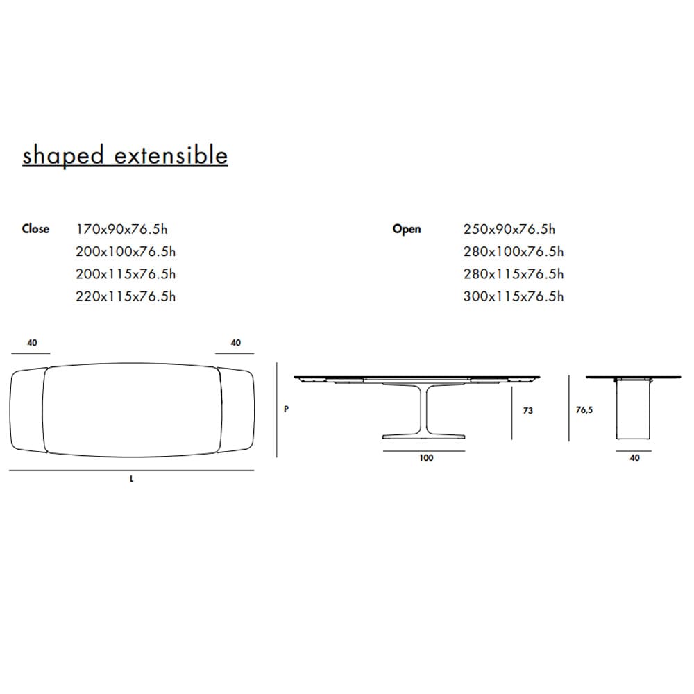 Palace Shaped Extensible Dining Table By FCI London