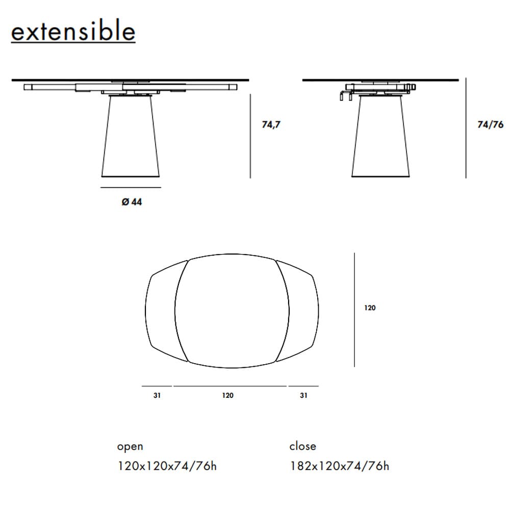 Totem Extensible Dining Table By FCI London