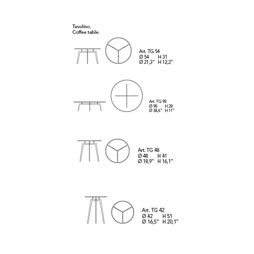 T Gong Coffee Table by Alivar