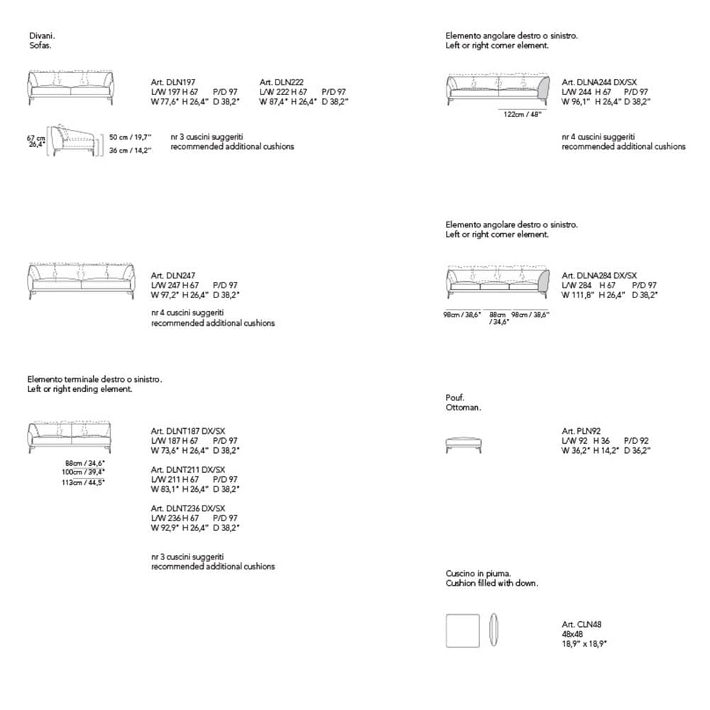 Land Sofa by Alivar