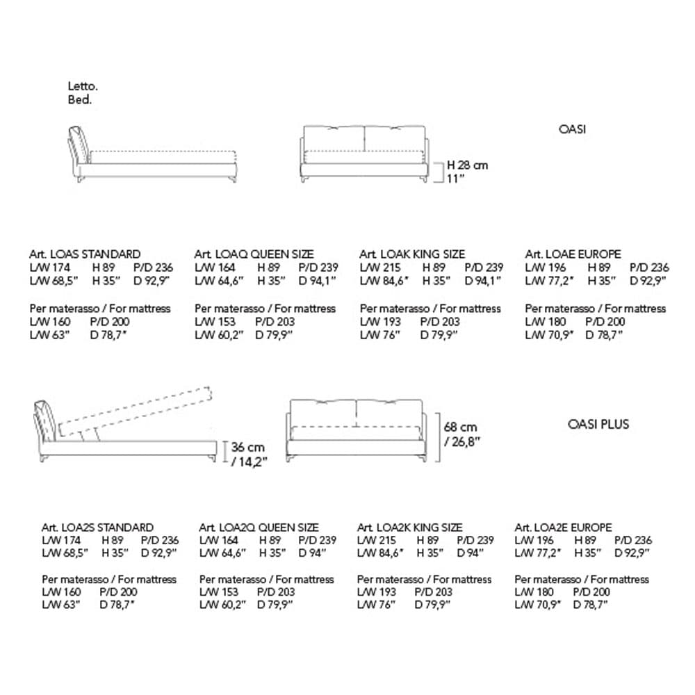 Oasi Double Bed by Alivar