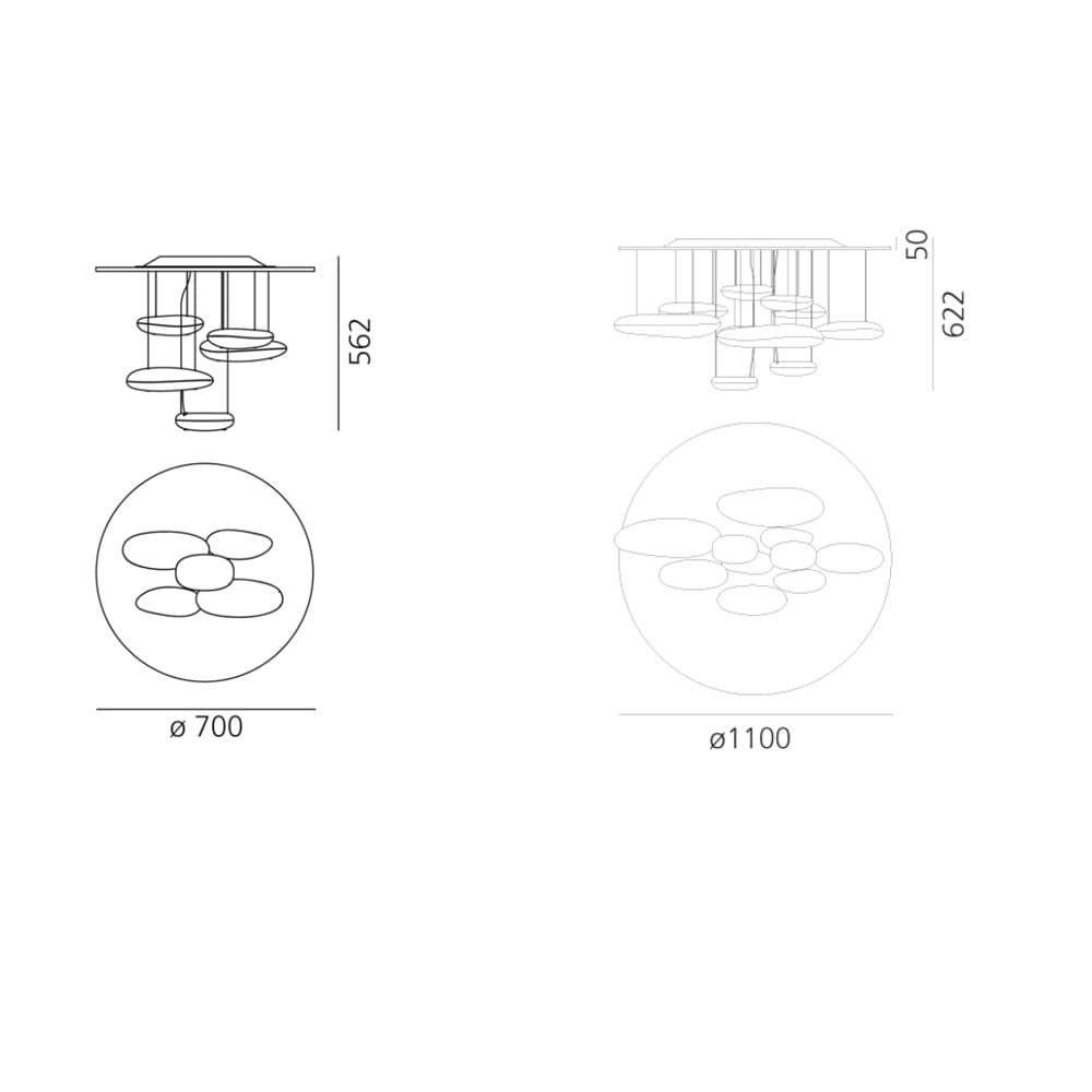 Mercury Ceiling Lamp by Artemide