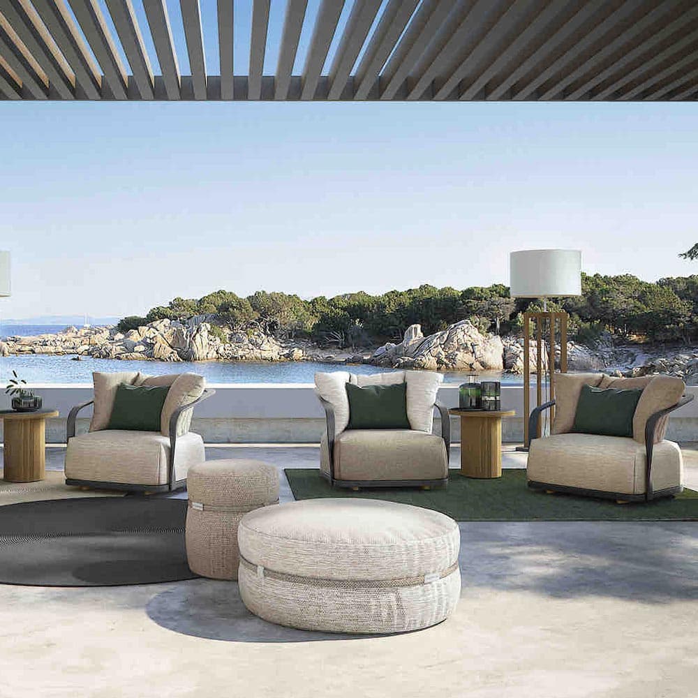 Ponente Outdoor Footstool by Atmosphera