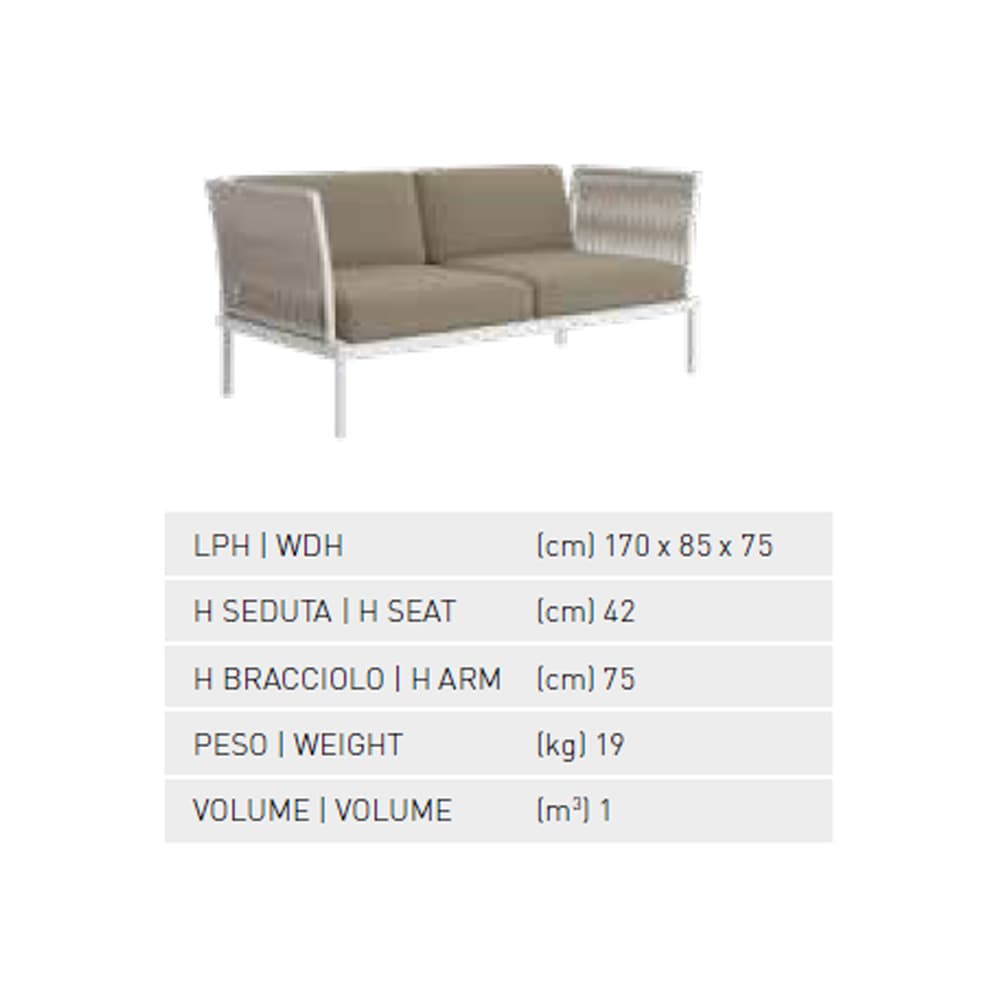 Flash 2P Outdoor Sofa Atmosphera